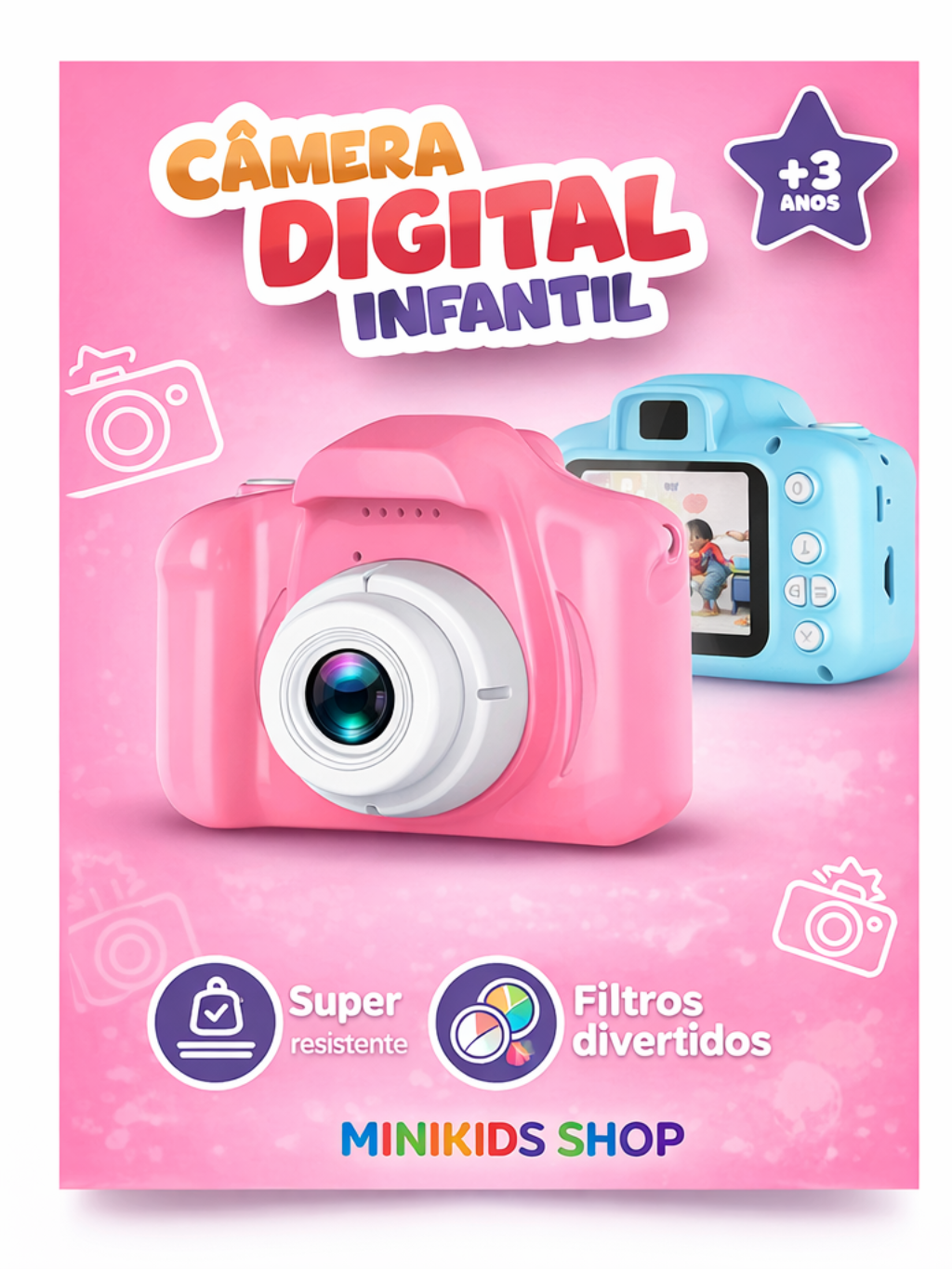 Câmera Digital Infantil – Diversão, Criatividade e Memórias Inesquecíveis 📸✨