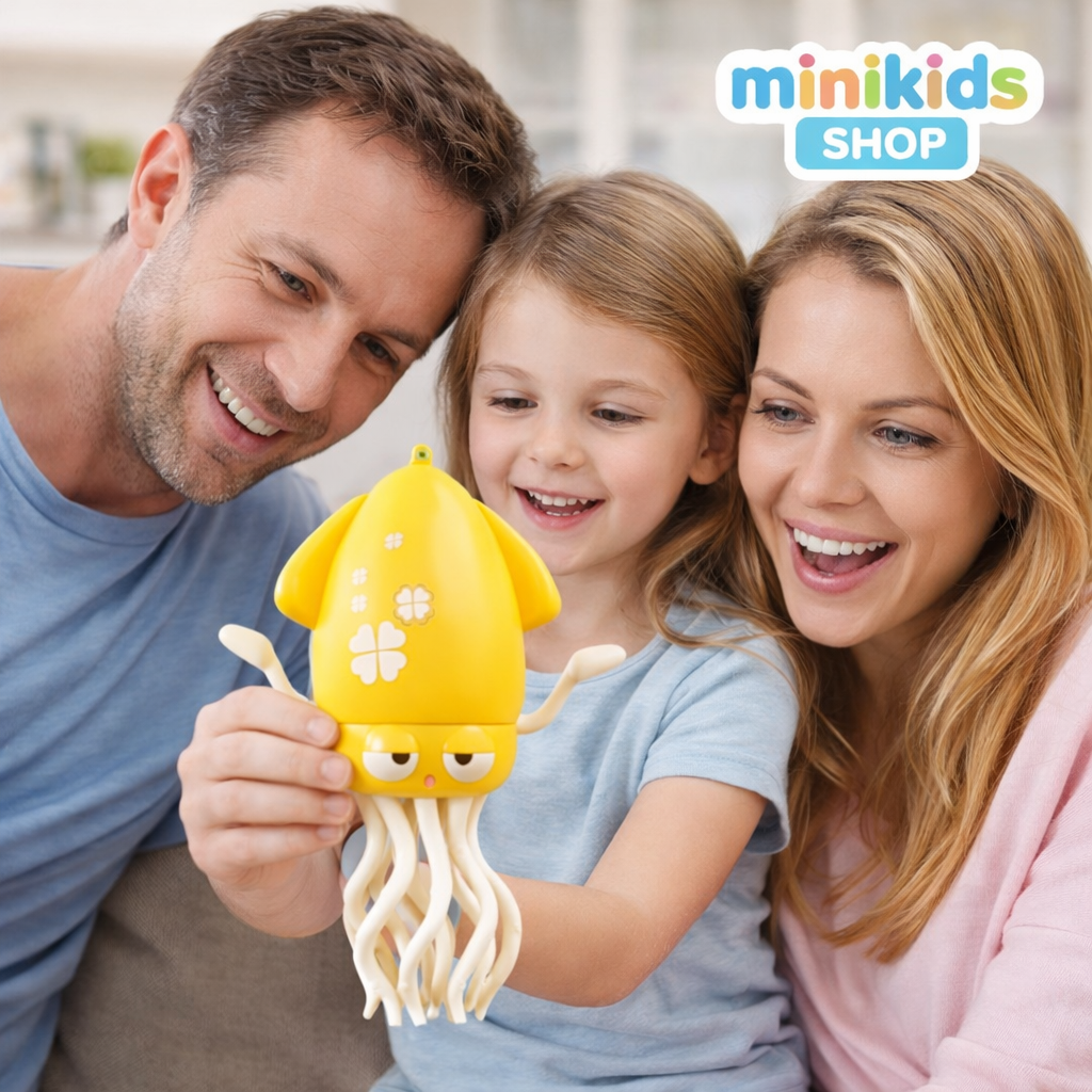 🐙 Polvo Dançante Inteligente com Luz e Música – MiniKids Shop