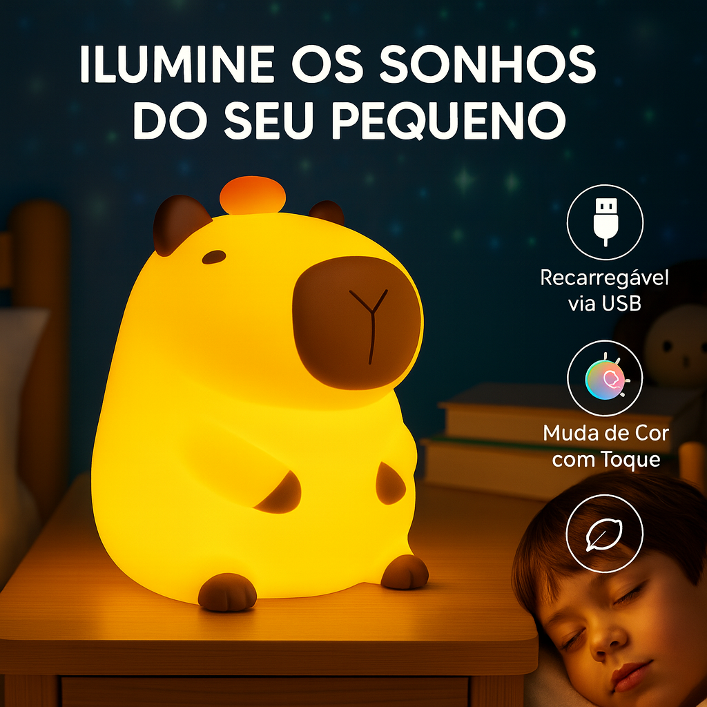 ✨🦫 Luminária Capivara – A Luz Mais Fofa Que Vai Encantar Crianças e Adultos!