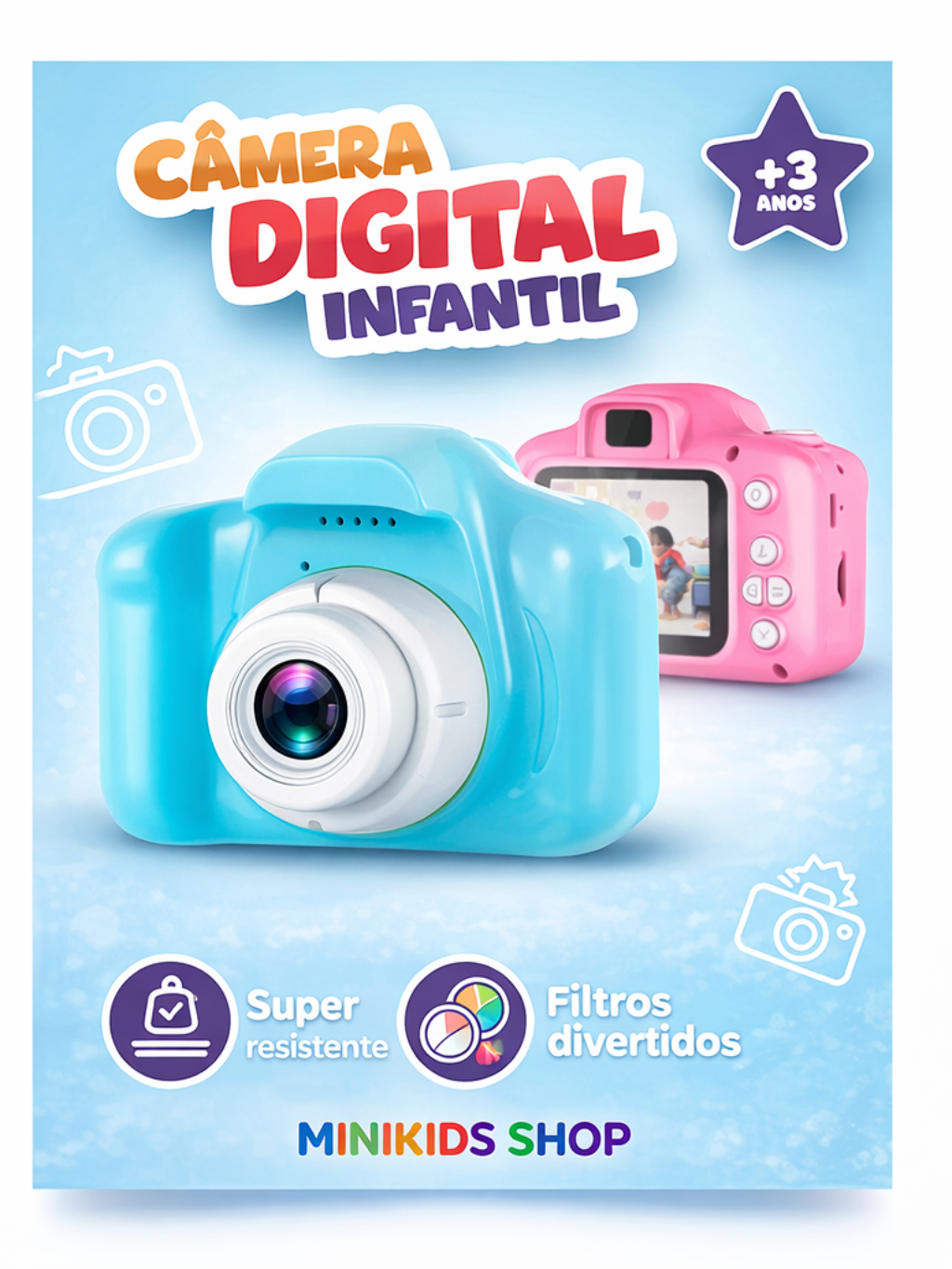 Câmera Digital Infantil – Diversão, Criatividade e Memórias Inesquecíveis 📸✨