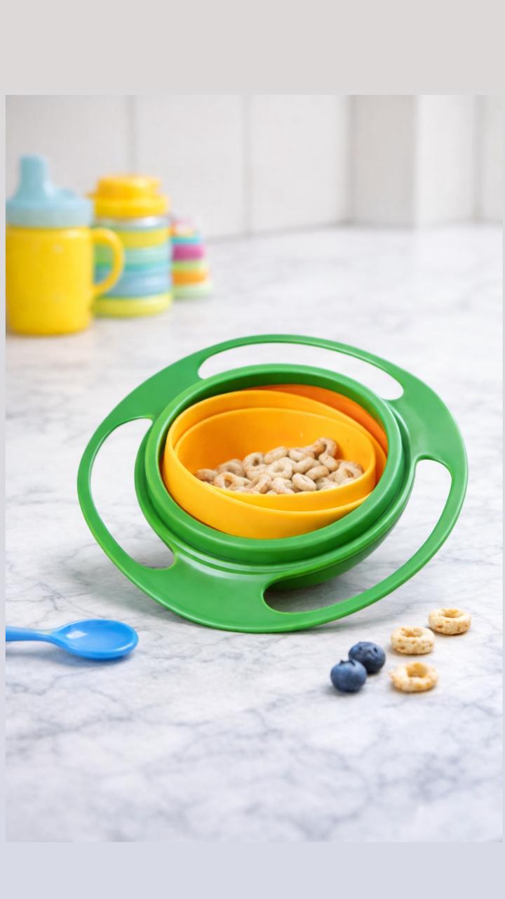 🧡 Tigela Giratória Antivazamento Infantil