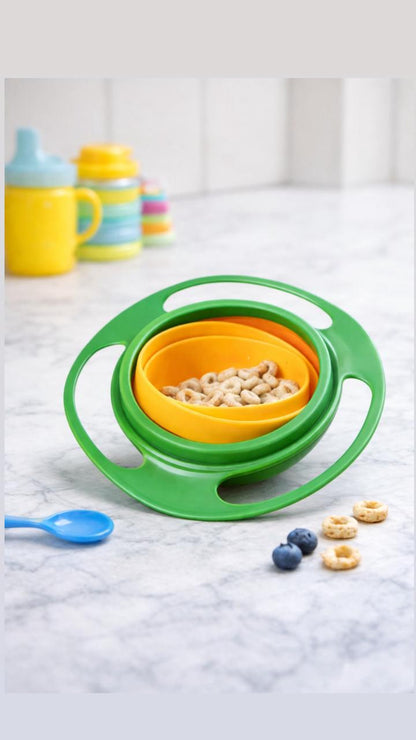 🧡 Tigela Giratória Antivazamento Infantil