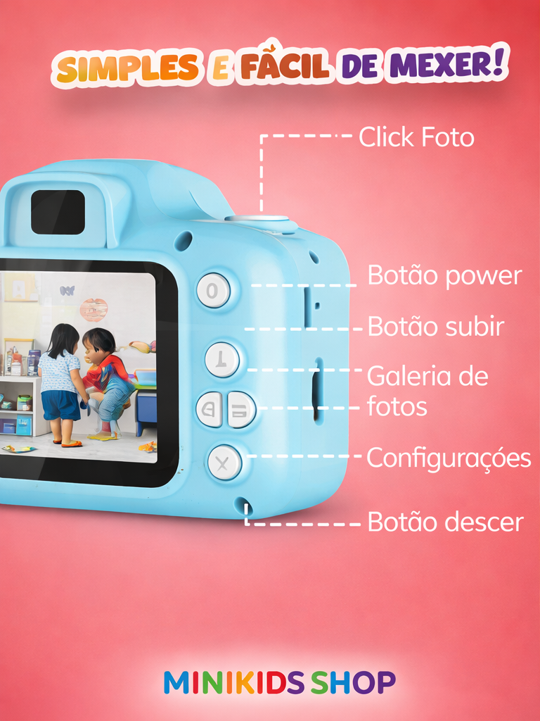 Câmera Digital Infantil – Diversão, Criatividade e Memórias Inesquecíveis 📸✨