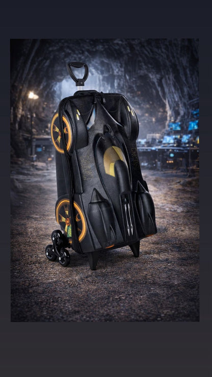🦇 Mochila Infantil Batman com Rodinhas