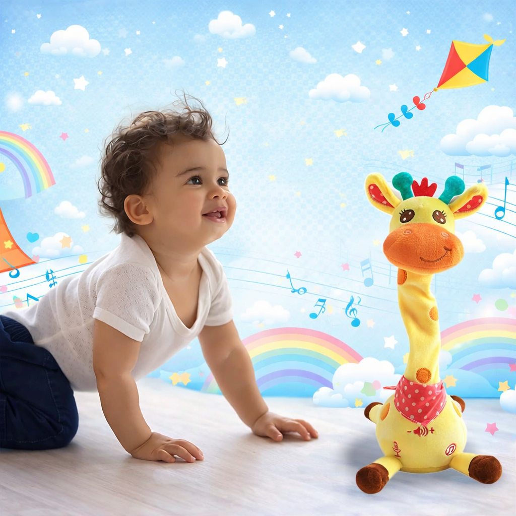 🦒✨ Girafa Interativa – Diversão que Responde ao Seu Pequeno!