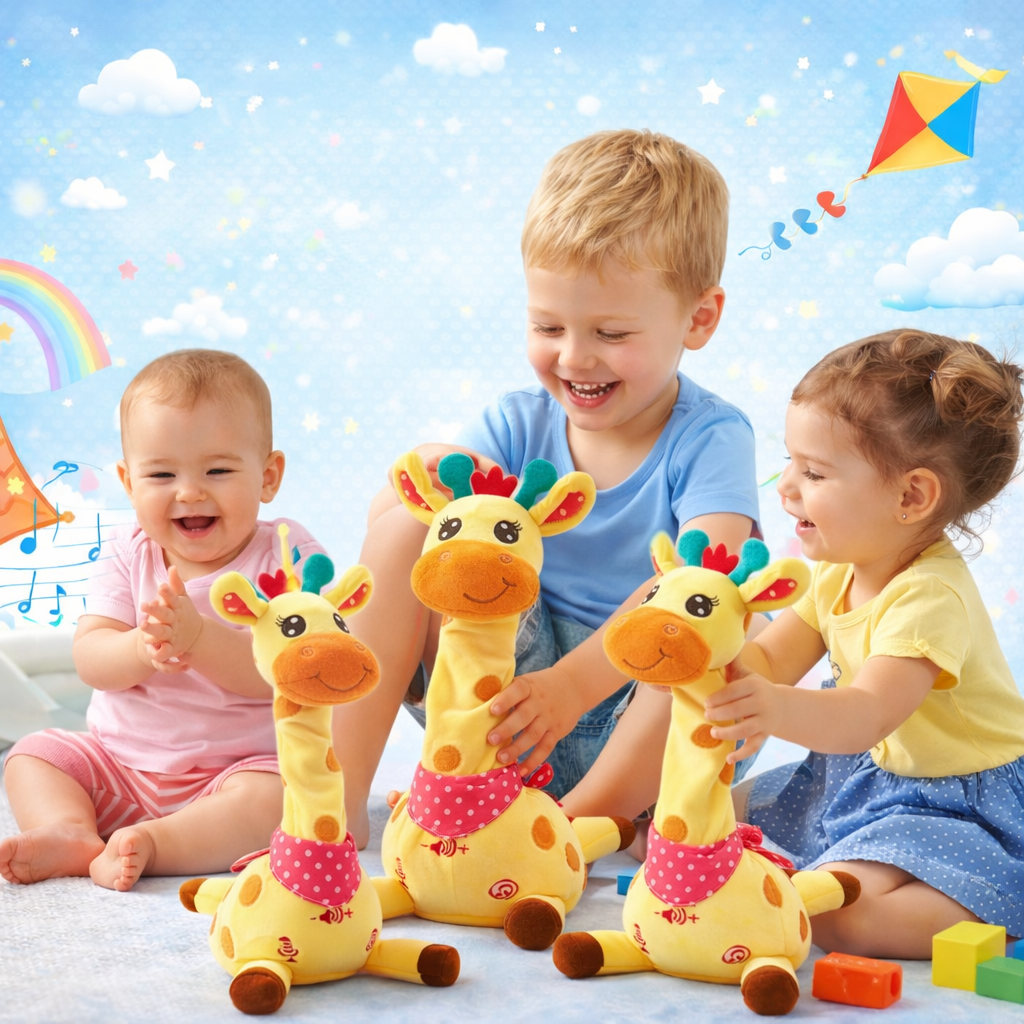 🦒✨ Girafa Interativa – Diversão que Responde ao Seu Pequeno!