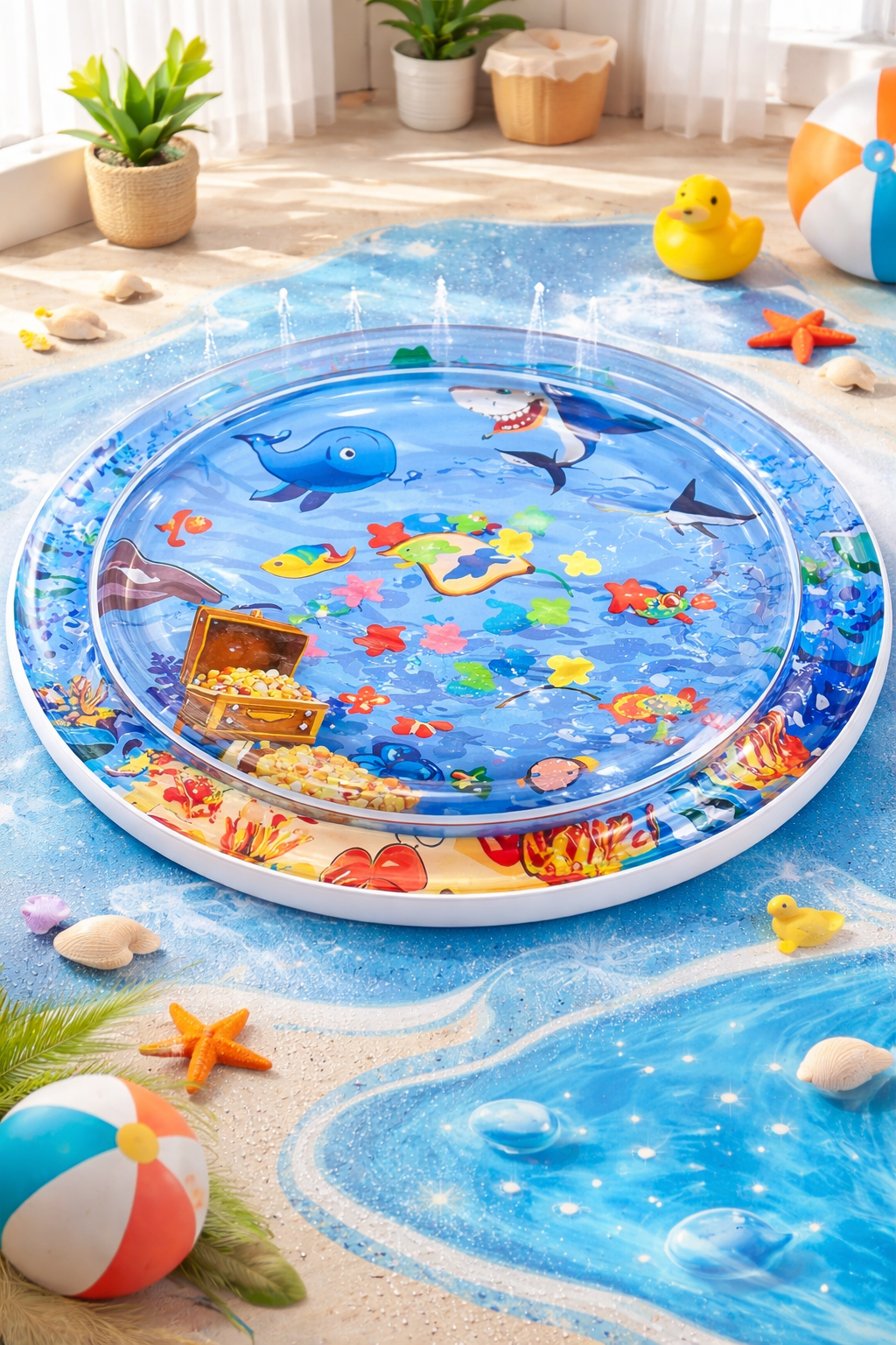 🌊 Tapete de Água Inflável – Diversão que Desenvolve! 👶💙