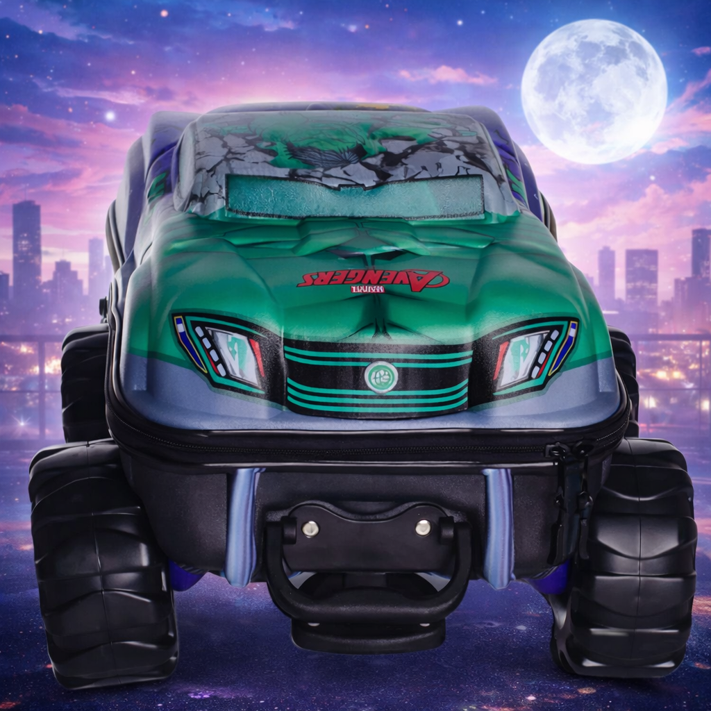 Mochila Rodinha Tripla Hulk Monster Trucks 3d
