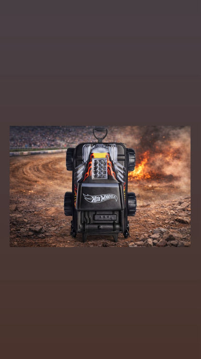 🔥 Mochila Hot Wheels Monster Truck com Rodinhas