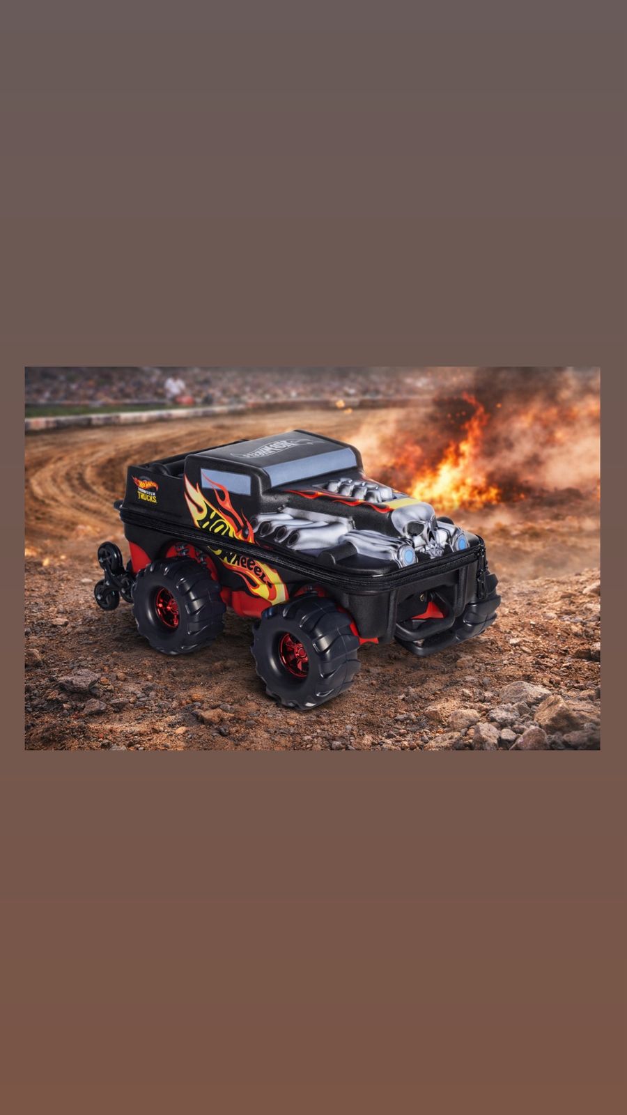 🔥 Mochila Hot Wheels Monster Truck com Rodinhas