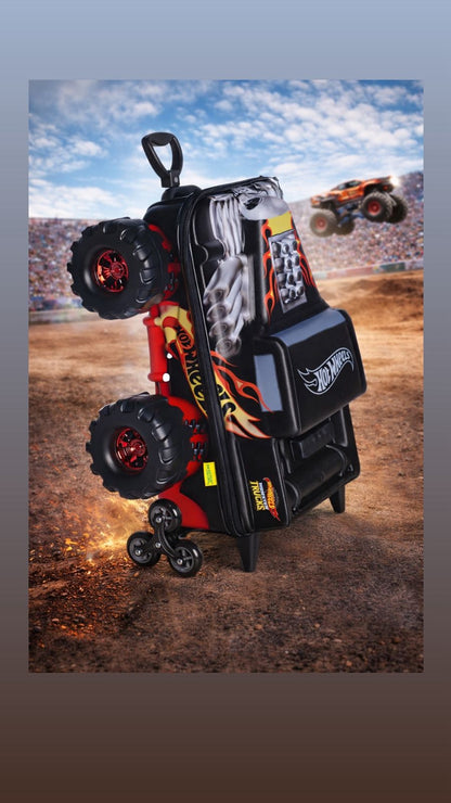 🔥 Mochila Hot Wheels Monster Truck com Rodinhas